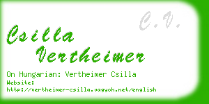 csilla vertheimer business card
